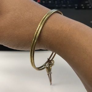 Gold Bracelets With Connected Chain